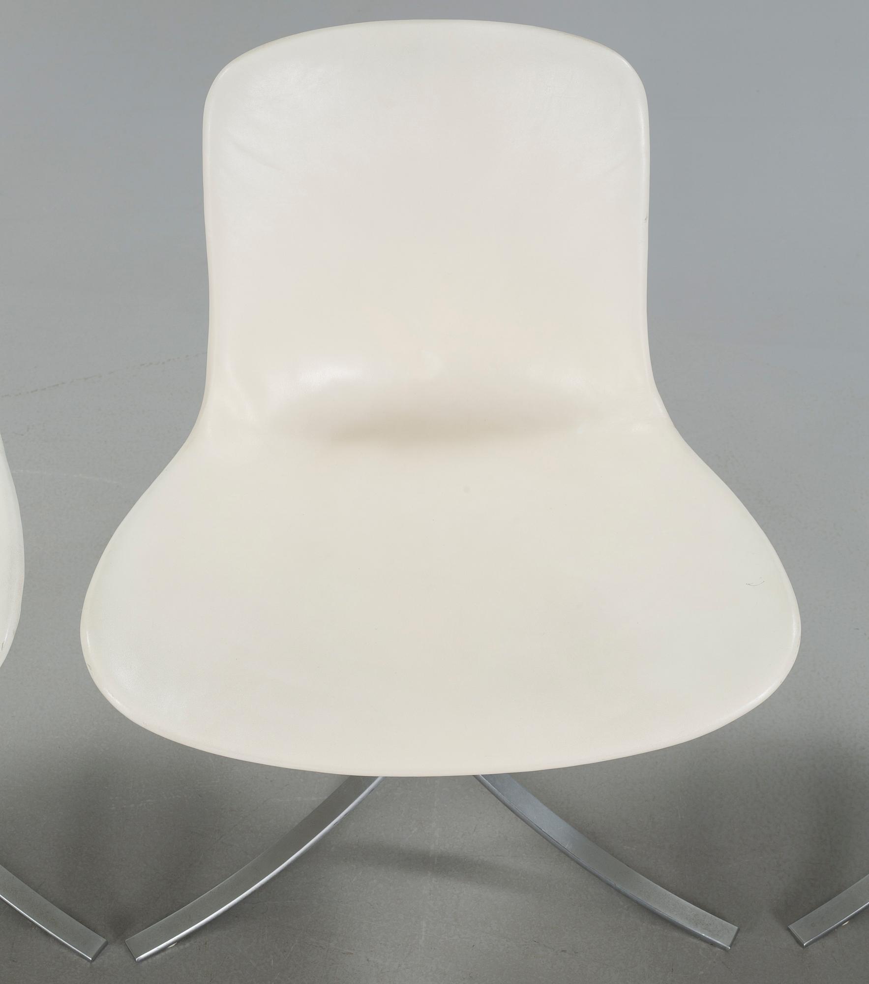 POUL KJAERHOLM, 4 stolar, "PK9",  Fritz Hansen, 1980-tal.