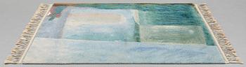 Gunilla Holmgren, MATTO, "Vattenspegling", knotted pile, ca 184 x 171 cm, signed AB MMF GH.