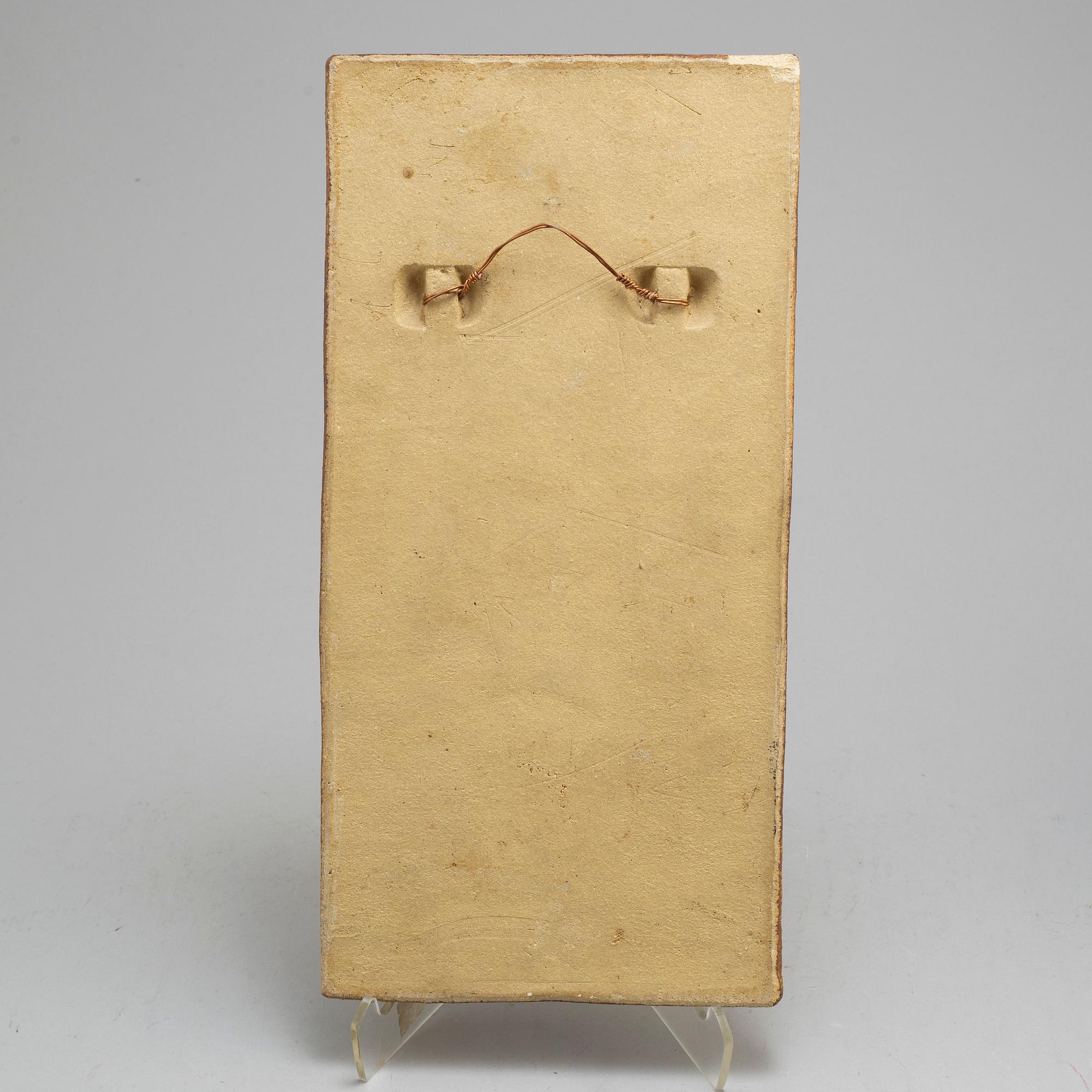 STIG LINDBERG, a stoneware wall relief from Gustavsberg.