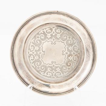 Teacup with saucer Russia silver 1871.