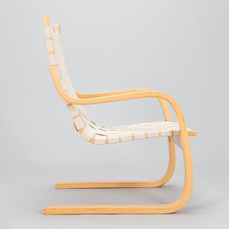 Alvar Aalto, a pair of late 20th century armchair model 406 Artek.