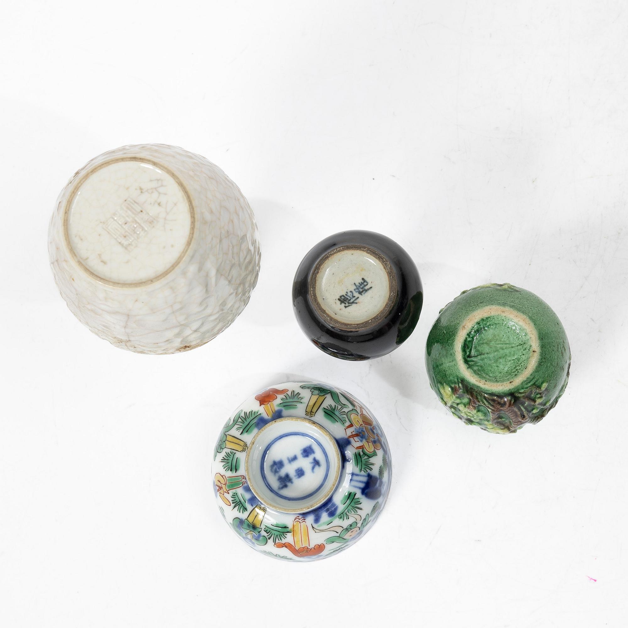 Parti, porslin. Qingdynastin, 17/1800-tal.