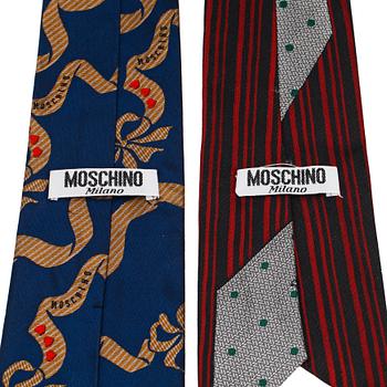 MOSCHINO, two silk ties.