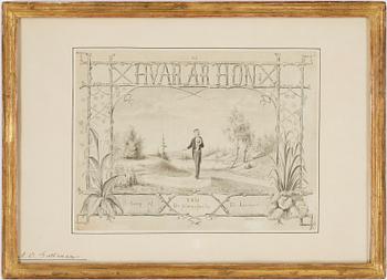 ANDERS OSKAR GOTTMAN, blyertsteckning. Signerad.