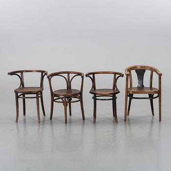 KARMSTOLAR, 4 st snarlika, bl.a. Thonet,