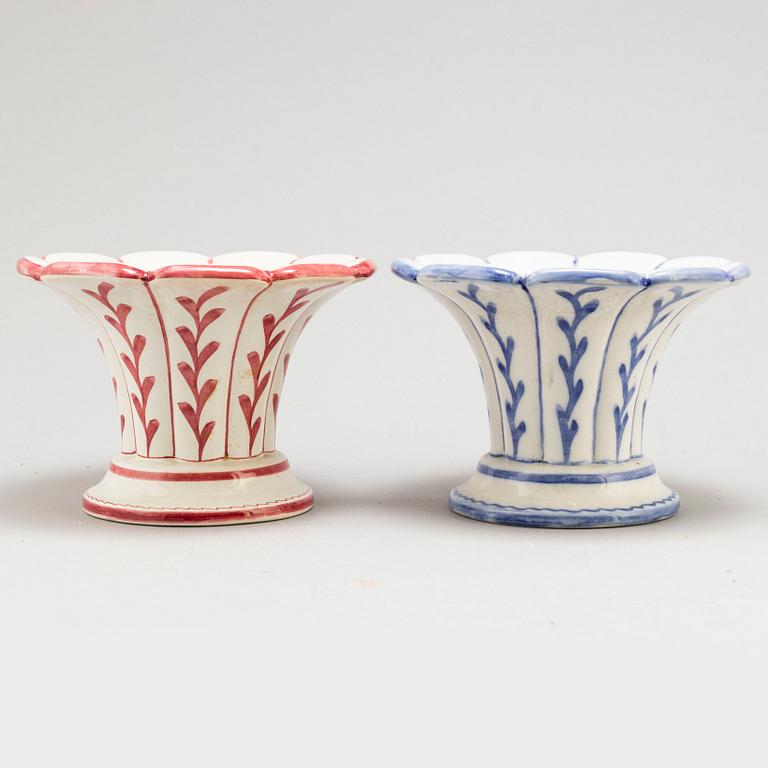 WILHELM KÅGE, a pair of 1920's earthenware pots, Gustavsberg.