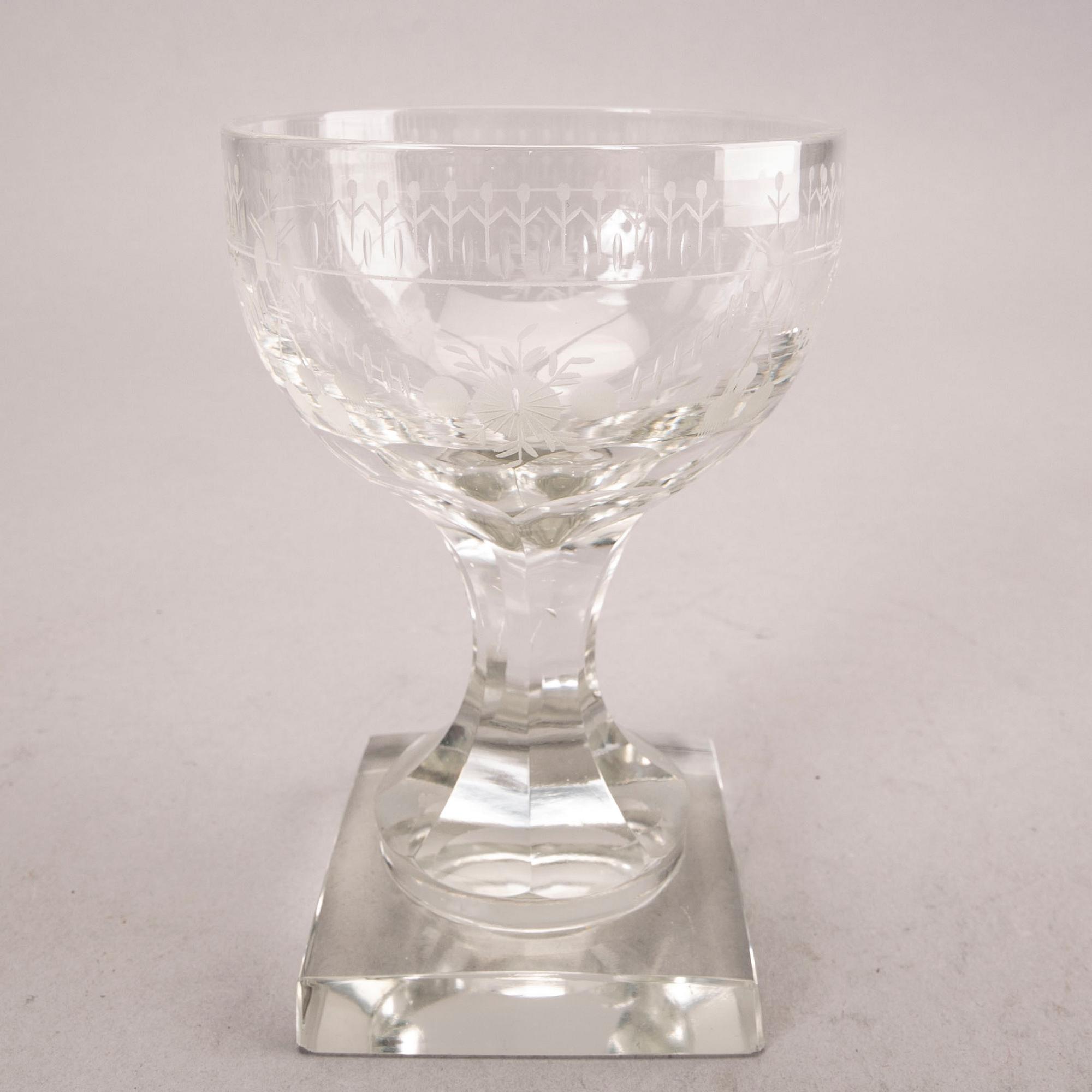 A Kosta 24 pcs glass service "Flach" early 1900s.
