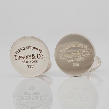 MANSCHETTKNAPPAR, ett par, sterling silver, Tiffany & Co, New York.