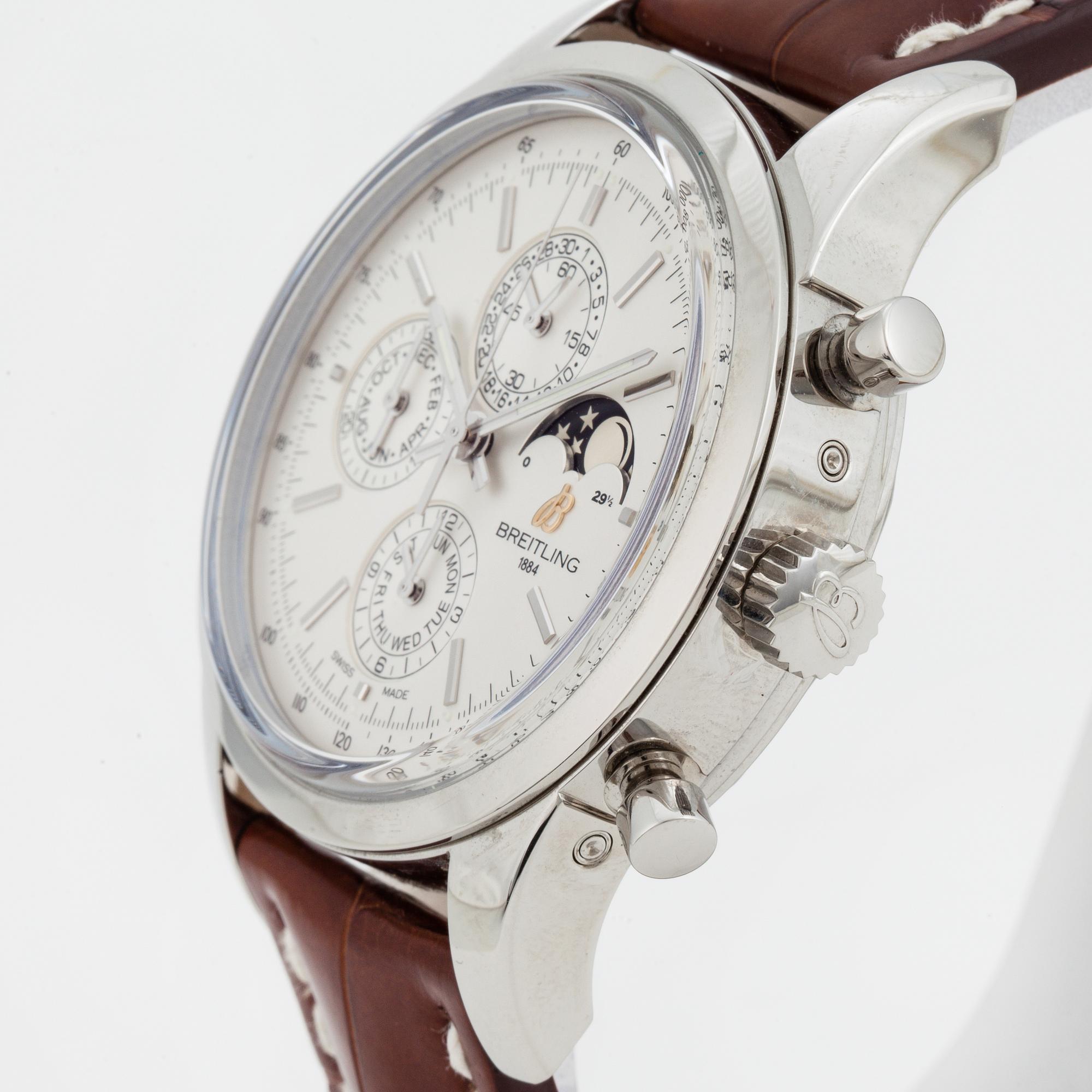 BREITLING Transocean Chronograph 1461 chronograph wristwatch 43 mm. Bukowskis