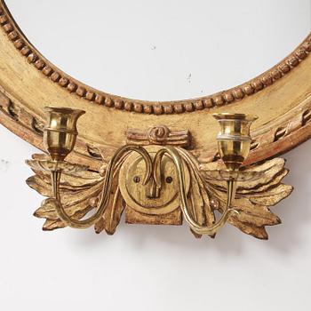 Spegellampetter, ett par, för två ljus, 1800-tal, Gustaviansk stil.