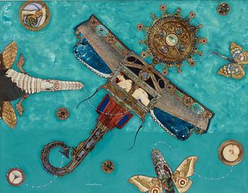 MAX WALTER SVANBERG, mixed media with collage, signed and dated -63.