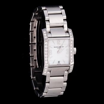 ARMBANDSUR, dam, Baume & Mercier Hampton, stål, pärlemor urtavla, 26 diamanter. 2008.