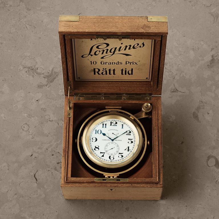 LONGINES, "Rätt Tid", Chronometer, table clock, 154 x 153 x 105 mm,