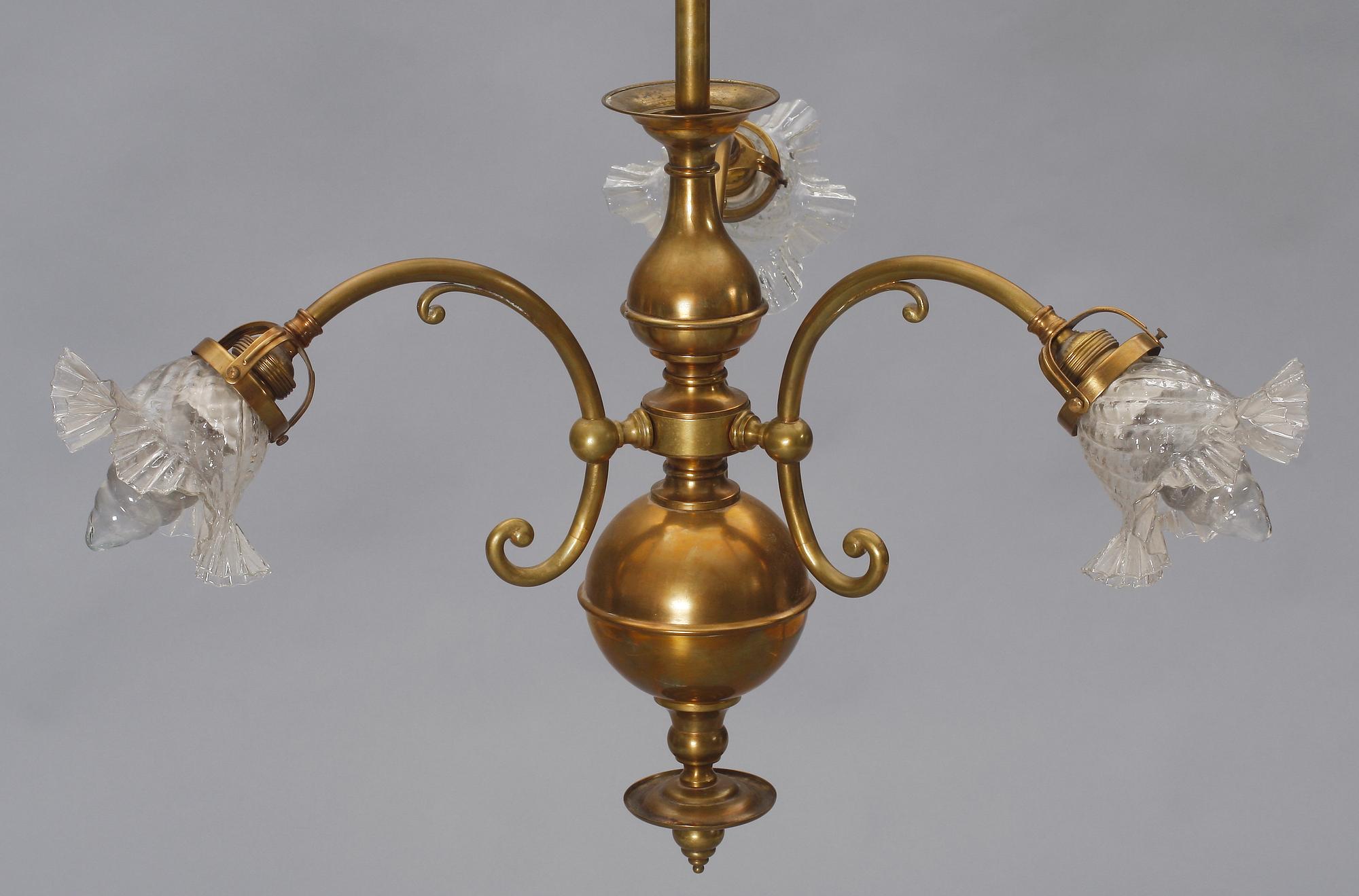 TAKKRONA, mässing, sent 1800-tal.