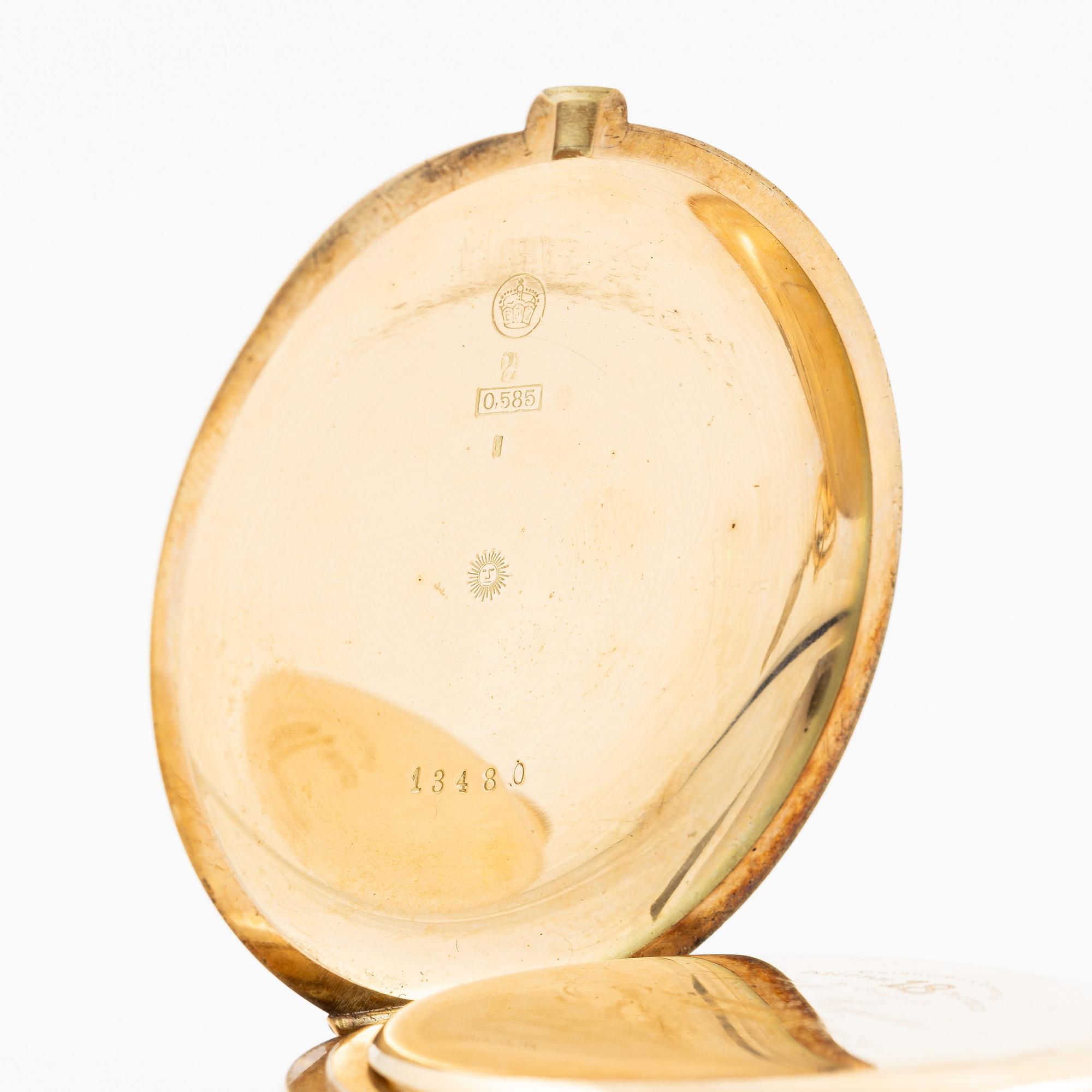 Pocket watch, hunter, 55 mm.