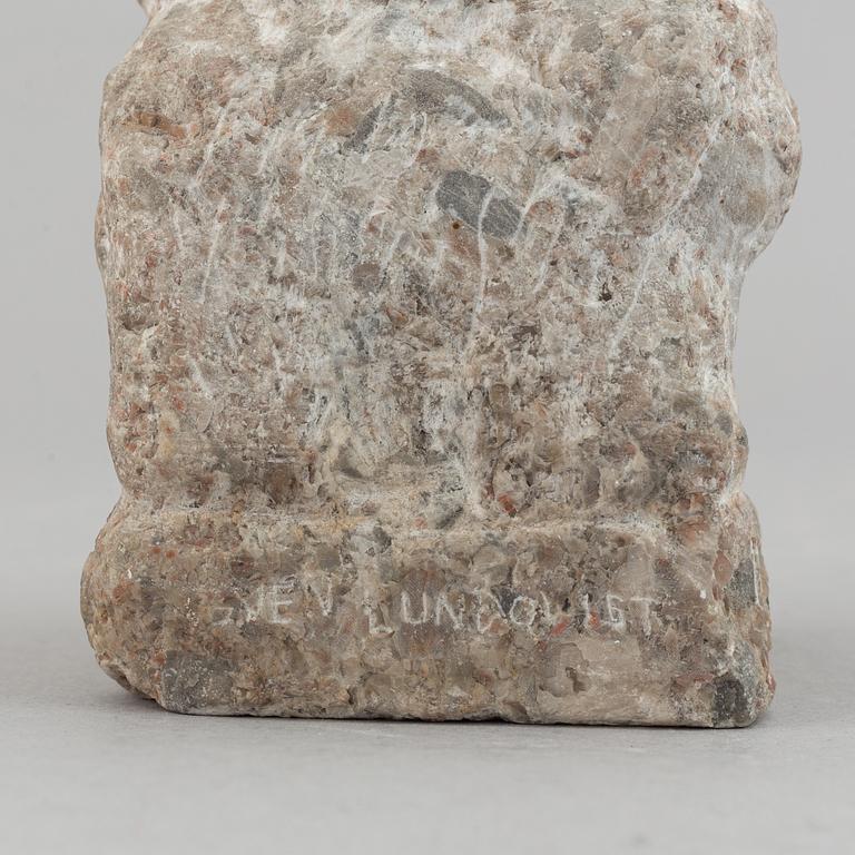 Sven Lundqvist, stone sculpture, signed.