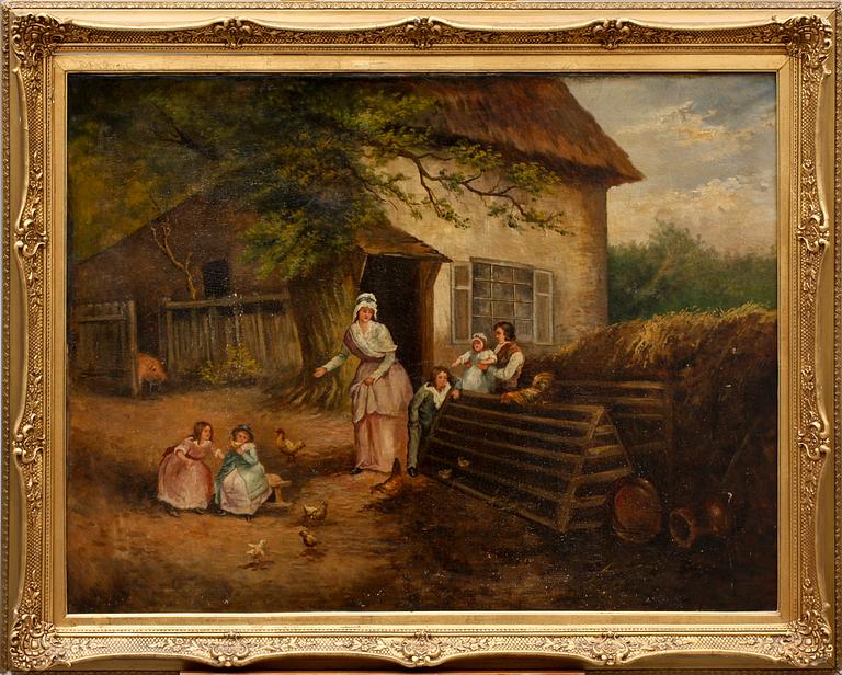 OKÄND KONSTNÄR, olja på duk, 1800-tal.