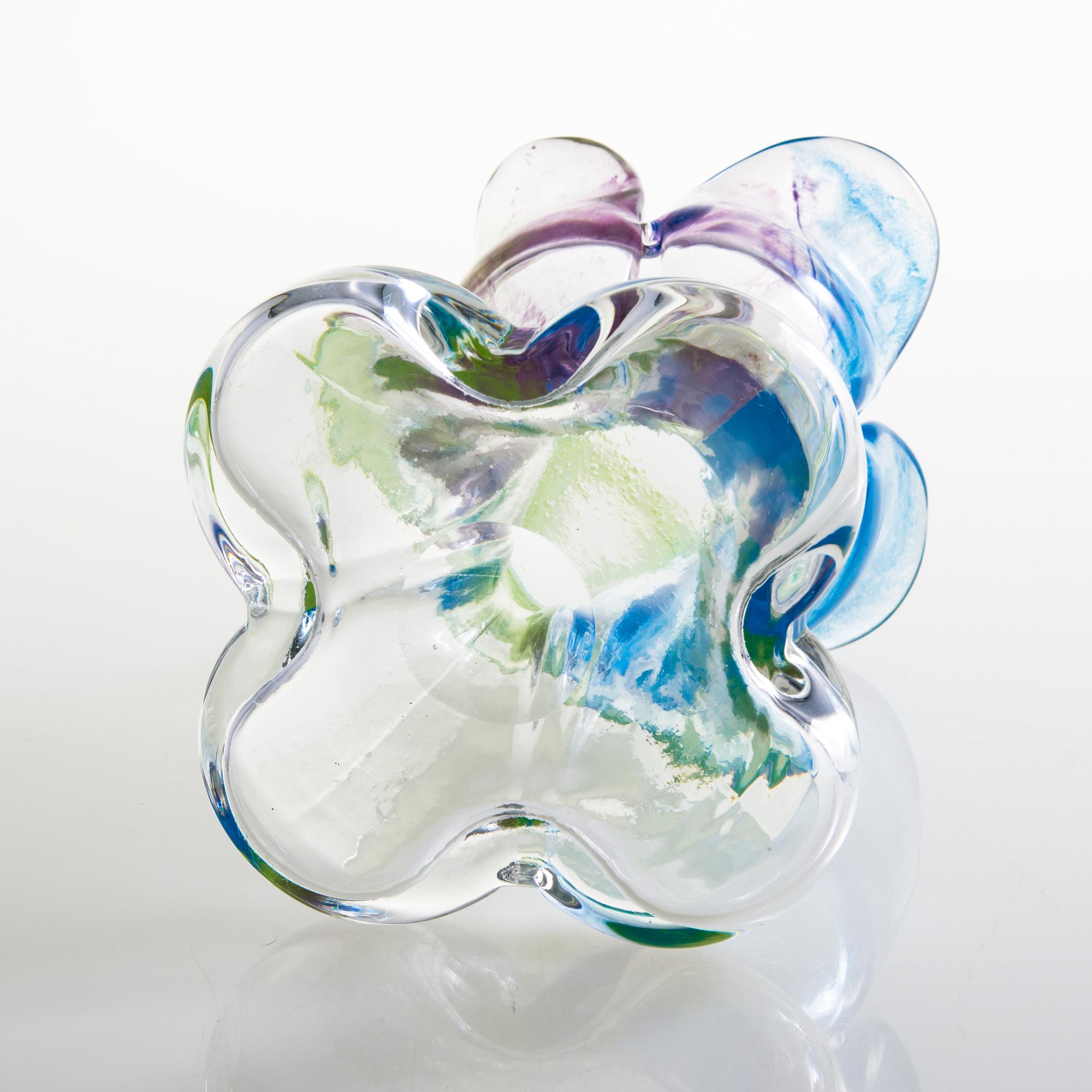 HELENA TYNELL, a unique 'Kukkainen - Nuppu' vase, signed Helena Tynell Riihimäen Lasi Oy.