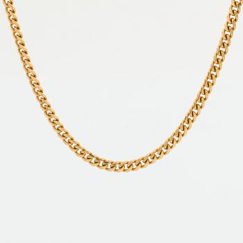 COLLIER 18K guld, pansarlänk, 40,7 g.