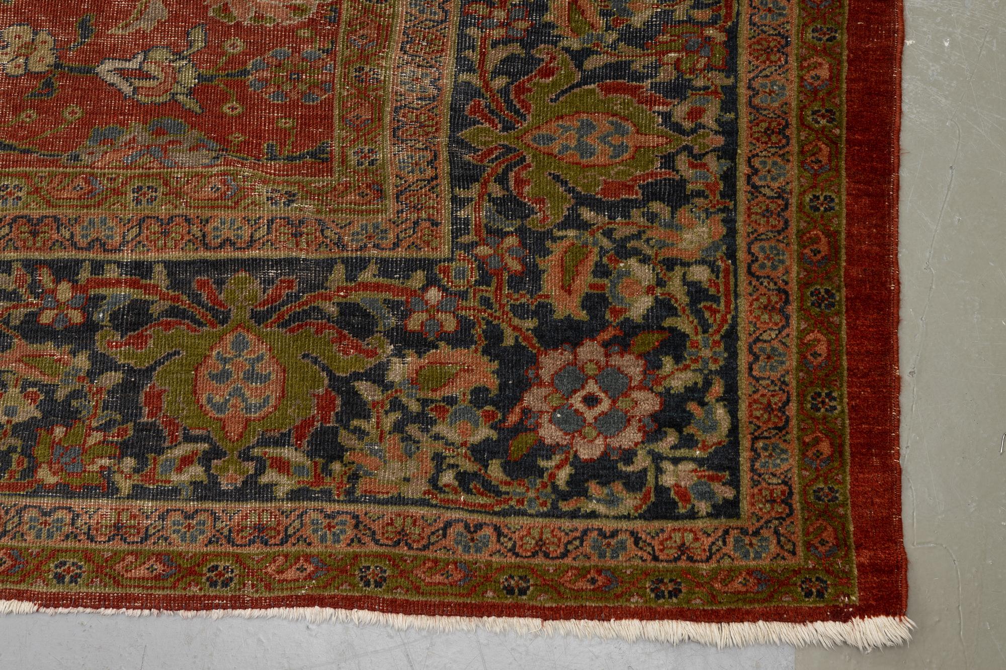 Matta, antik, Ziegler Mahal, ca 446 x 418 cm.