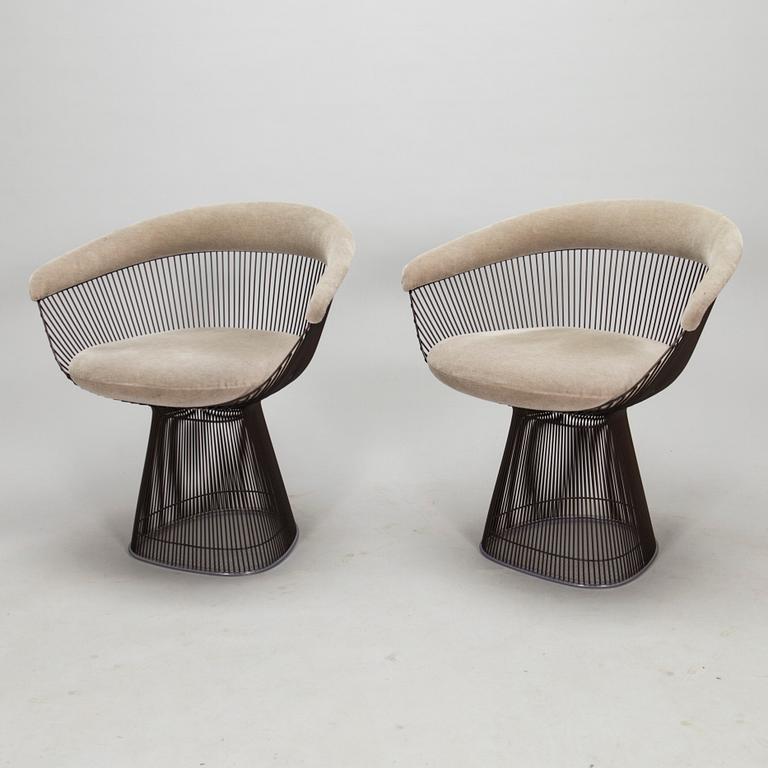 Warren Platner, a pair of "Platner Side Chair" chairs, Knoll International, post 1966.