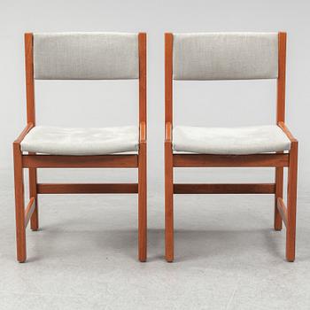 A set of six dining chairs, Ulferts, Tibro, Sweden, second half of the 20th Century.