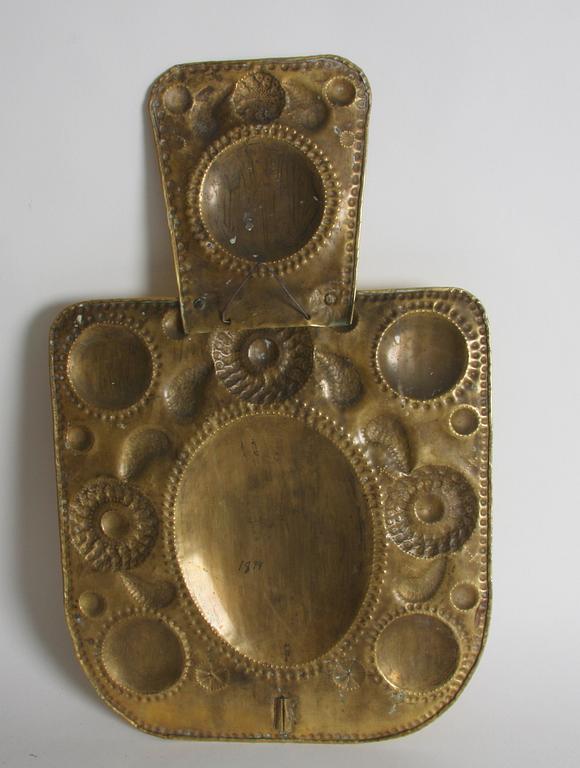 VÄGGPLÅTAR, ett par, barockstil, omkring 1900.