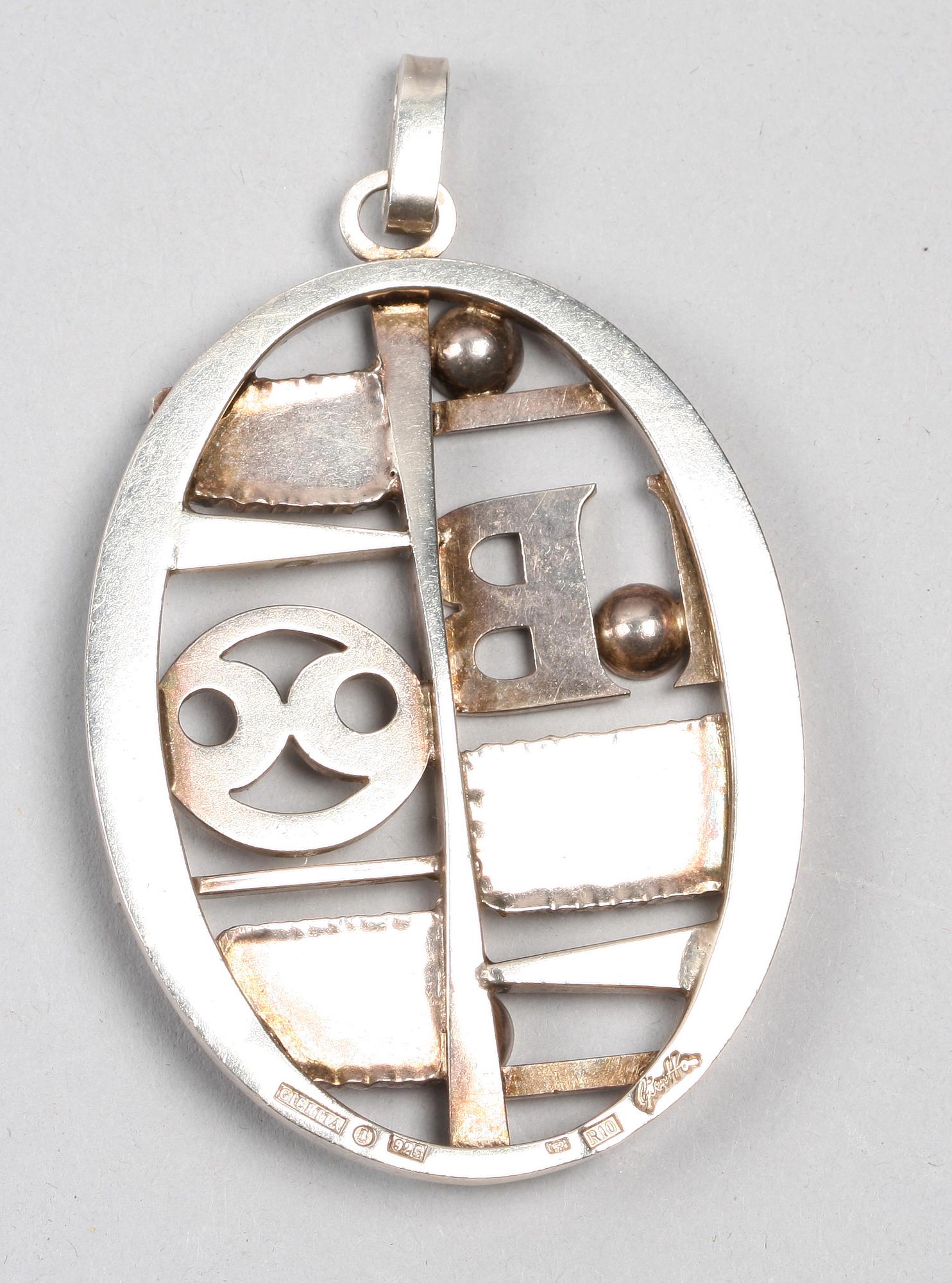 HÄNGSMYCKE. Sterling silver. Giertta, Stockholm 1991.