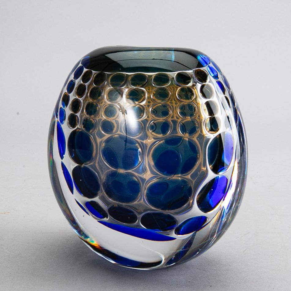 INGEBORG LUNDIN, vase, glass, Orrefors, Ariel.