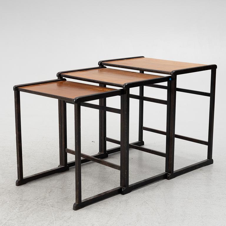 Tea table, 3 pieces, mid-20th century.