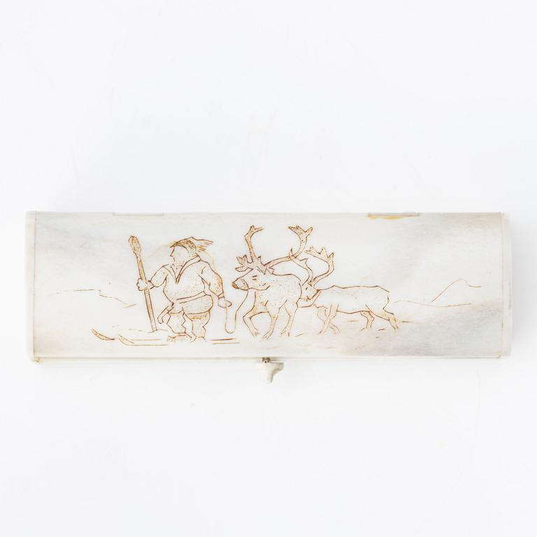 Bertil Fällman jewellery knife in box, signed, 1990s.