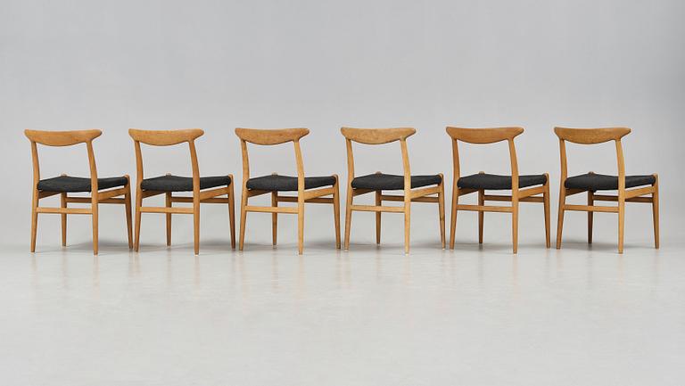 Hans J. Wegner, stolar, 6 st, C M Madsens Fabriker, Danmark 1950-60-tal.