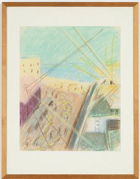 Maj Bring · Maj Bring, pastell, signed Maj Bring and dated Haifa 54.