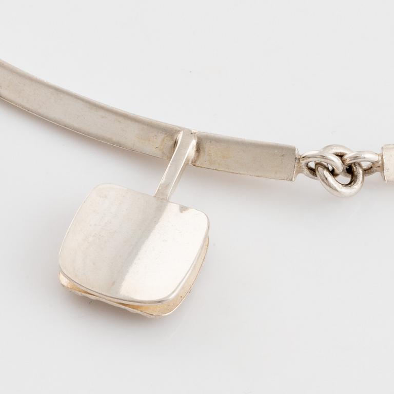 Arvo Saarela, silver and cabocon cut amethyst necklace.