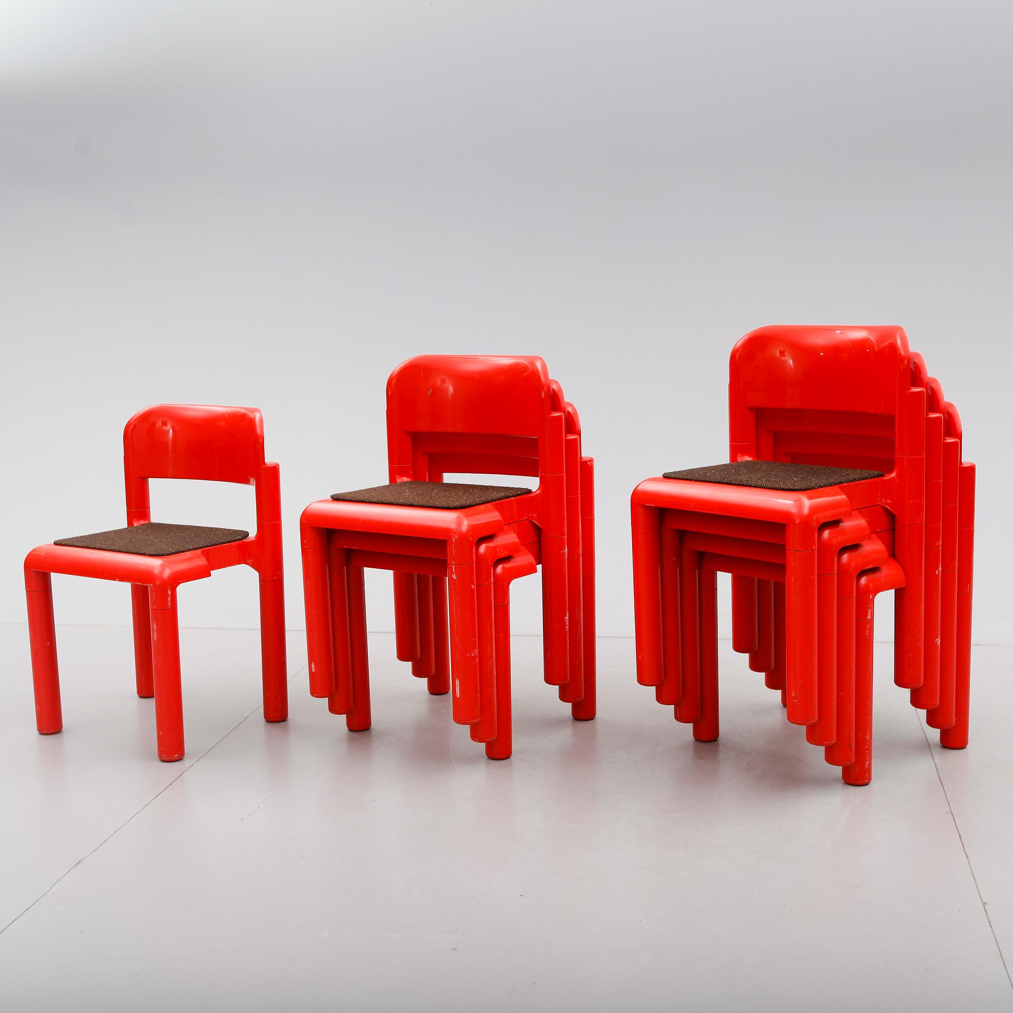 STOLAR, 8 st, Eero Aarnio, UPO Furniture, Nastola, Finland, 1970-tal.