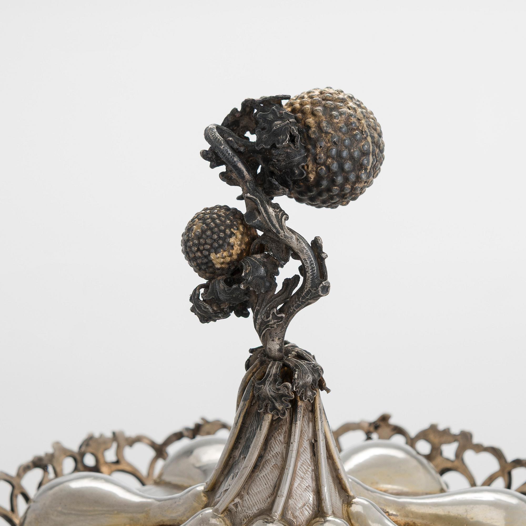 An early 20th-century parcel-gilt silver standing cup, maker's mark presumably Ludwig Neresheimer & Co, Hanau, Germany.