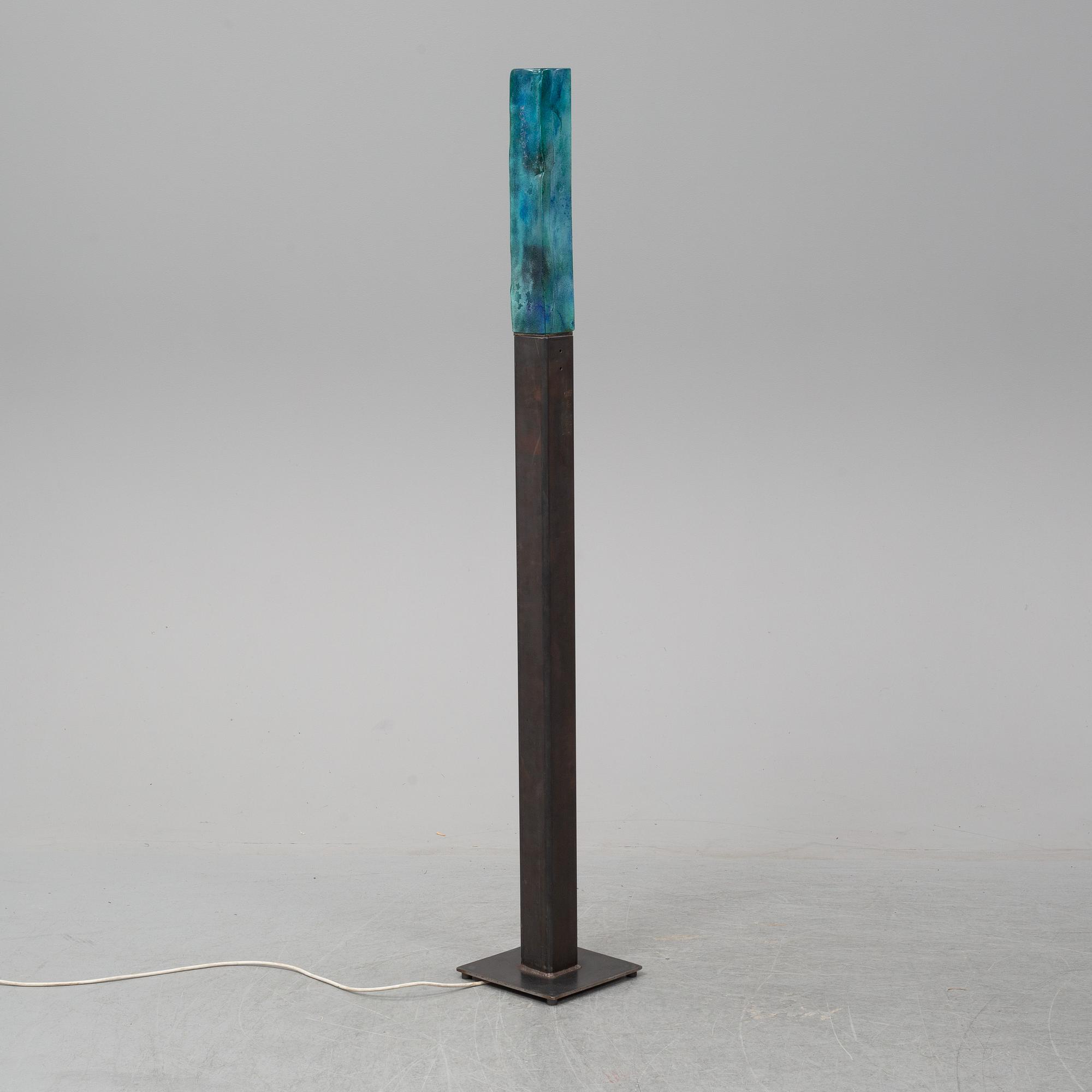 KJELL ENGMAN, a unique sand cast glass sculpture, Kosta Boda, Sweden.