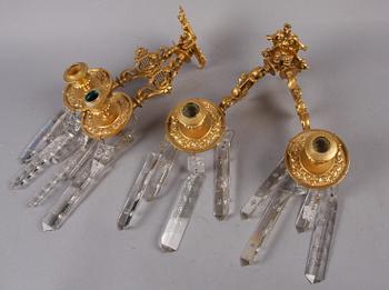 VÄGGAPPLIQUER ett par, nyrenässans, 1800-talets andra del.