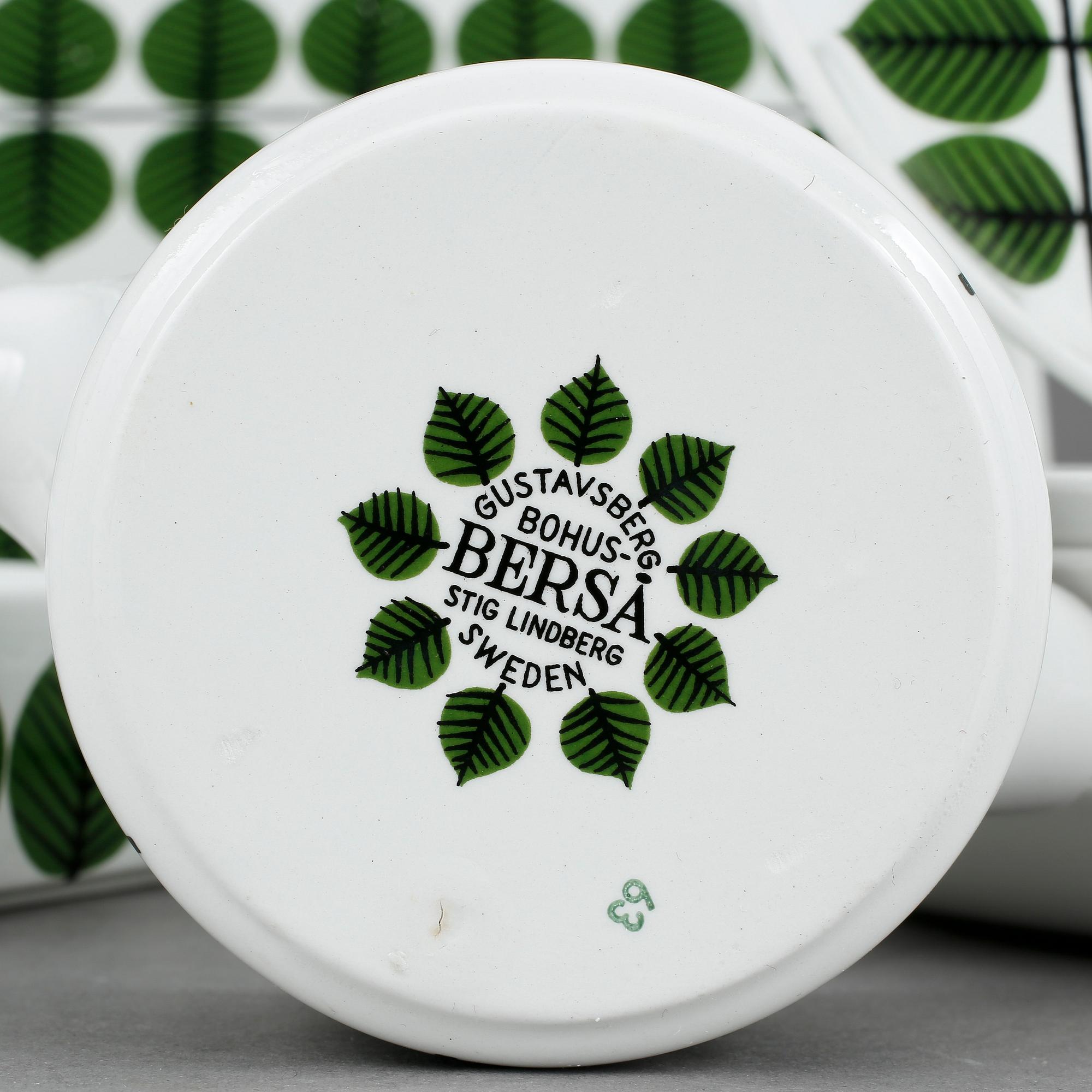 SERVISDELAR, 10 st. "Berså", Stig Lindberg, Gustavsberg 1960-1974.