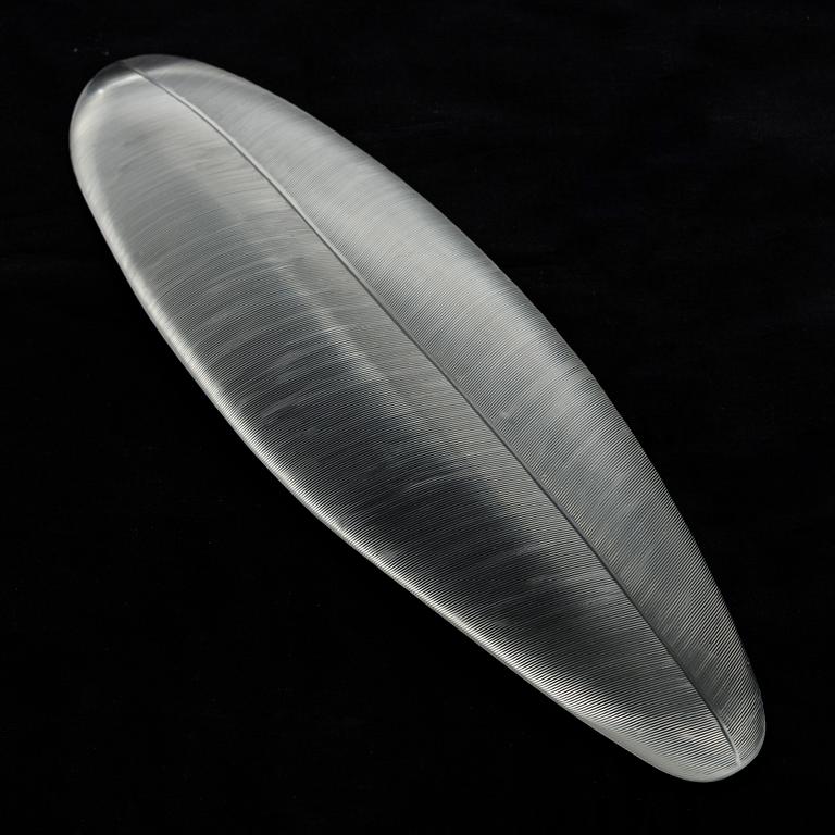 Tapio Wirkkala, a '3869' art object 'Feather' signed Tapio Wirkkala Iittala -55.