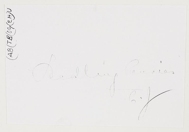 Charles Jones, photograph signed on verso.