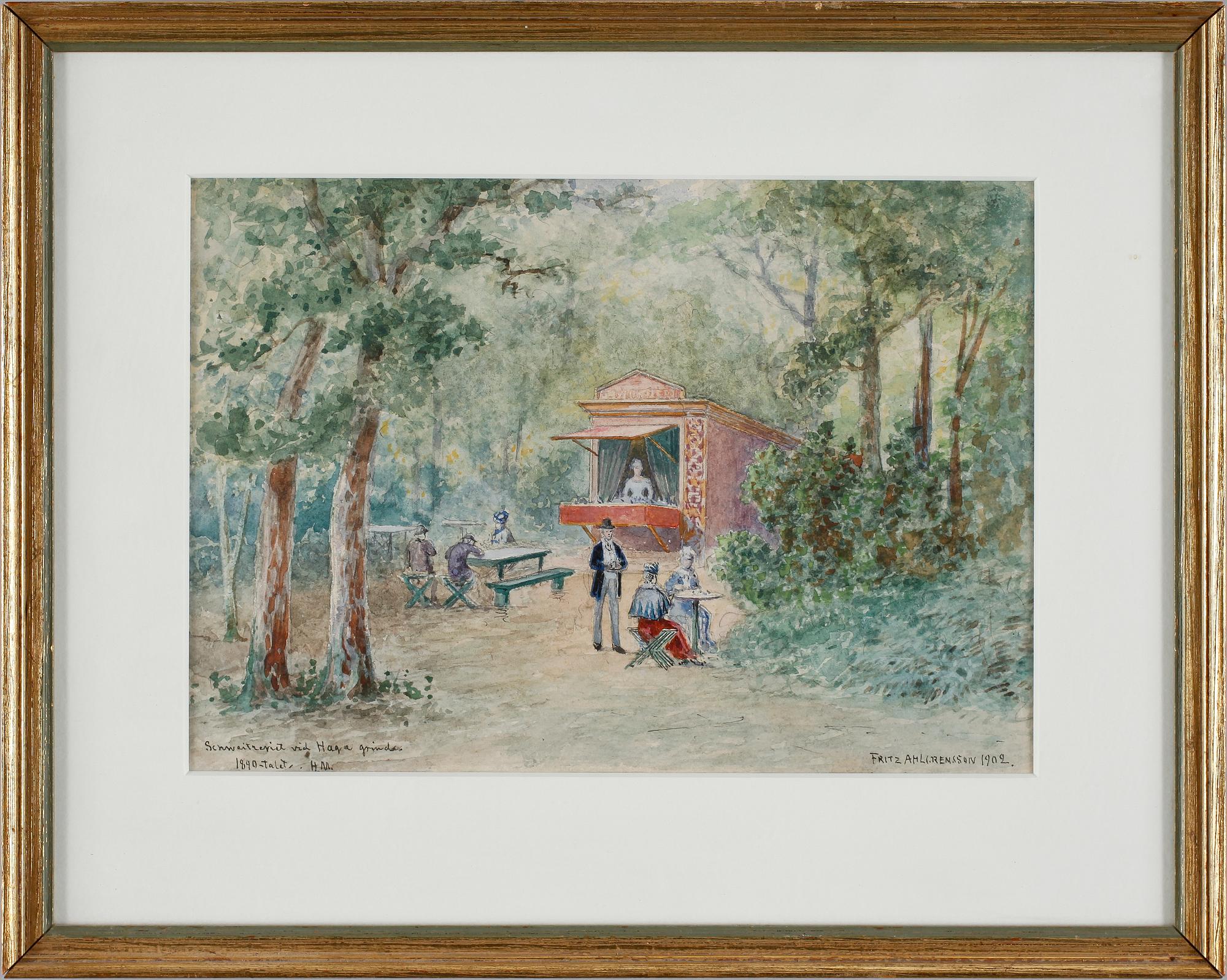 FRITZ AHLGRENSSON, akvarell, sign o dat 1902.