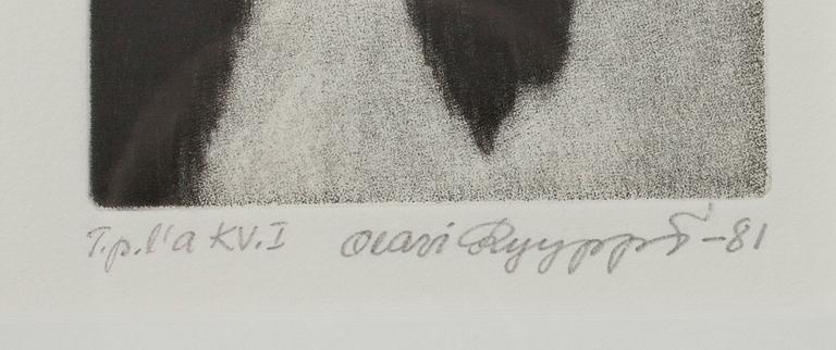 OLAVI RYYPPÖ, etsning, signerad och daterad -81.