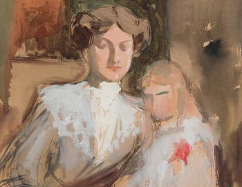 Albert Edelfelt, The Baroness Bennet with her Daughter.