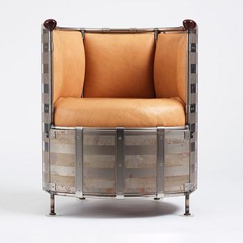 Mats Theselius, an 'Älgskinnsfåtöljen' lounge chair, Källemo, ed. 159/360, Sweden post 1991.