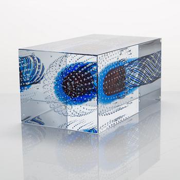 Oiva Toikka, Juhlakuutio, signeerattu Oiva Toikka Nuutajärvi 2009 numeroitu 102/200.