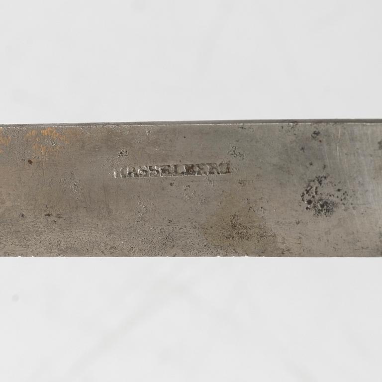 A three piece silver travel cutlery set in case, mark of Johan Carlsson, Norrköping 1833-34.