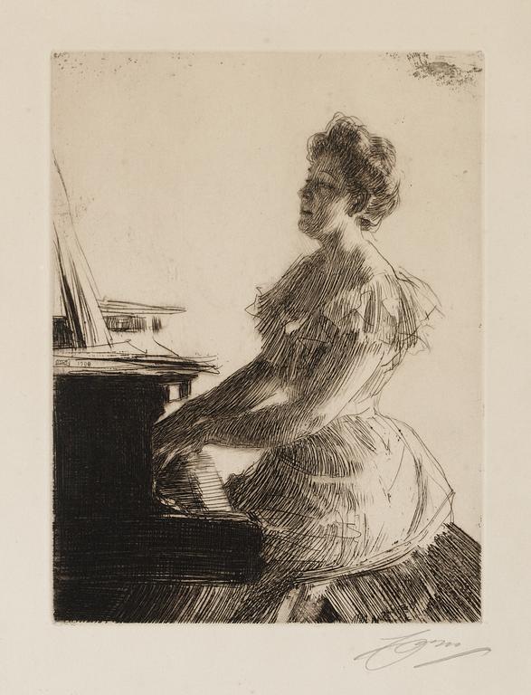 Anders Zorn, "At the piano".