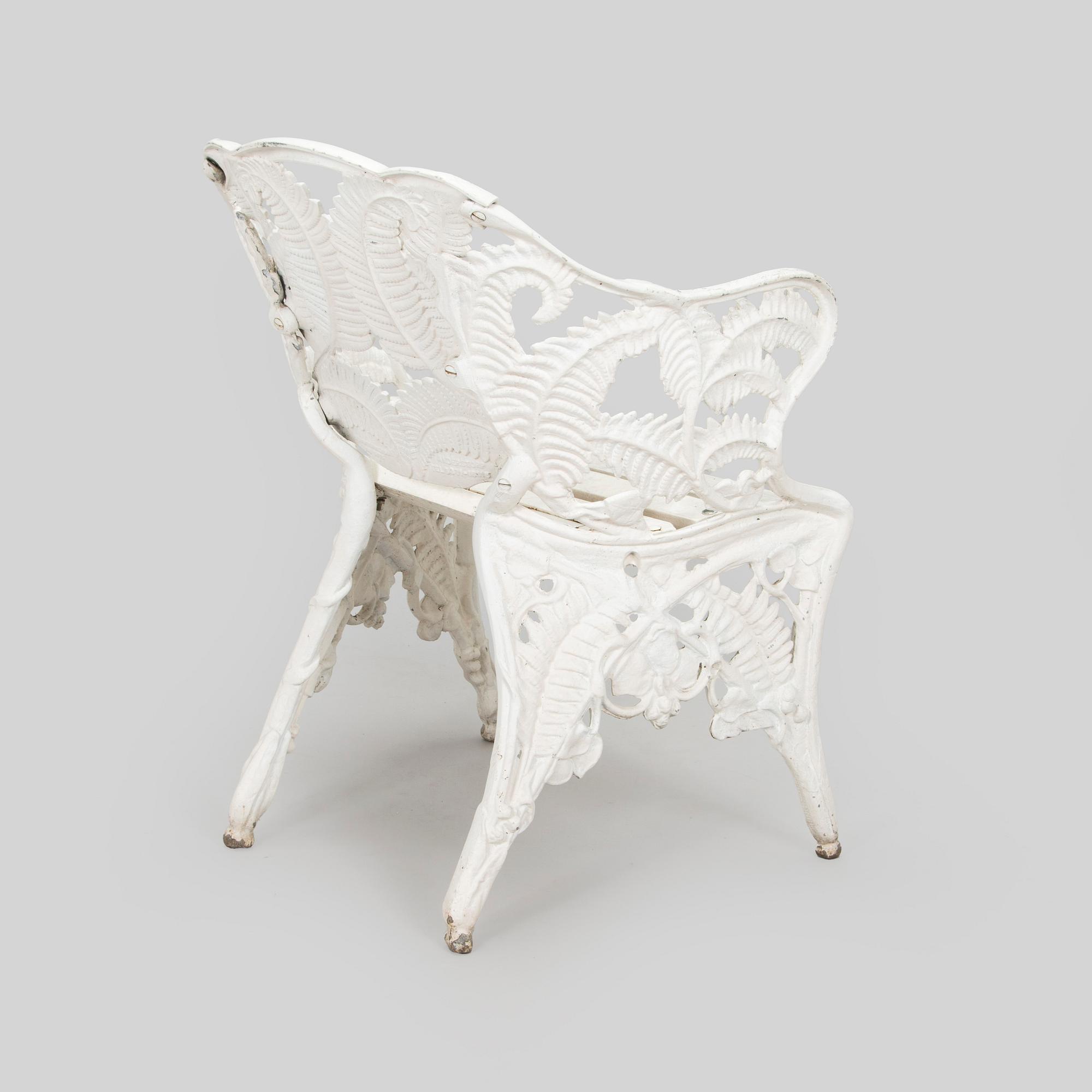 Trädgårdsstol, "Ormbunke", Melins Anderstorp, 1900-talets andra hälft.