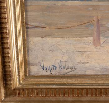 Valfrid Nelson, oil on canvas, signed.